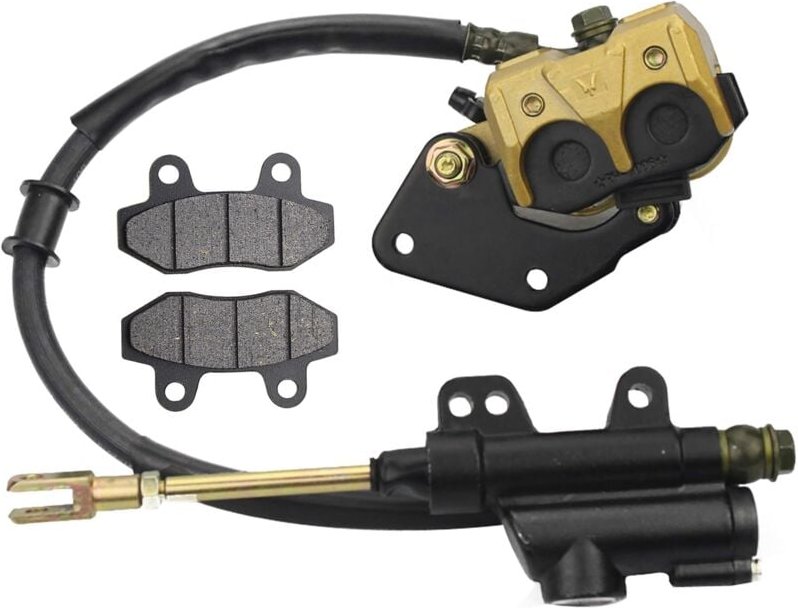 Hinterradbremsensatz mit Hauptbremszylinder und Bremsbelägen für 50ccm, 70ccm, 90ccm, 110ccm und 125ccm Motorräder (Quad...