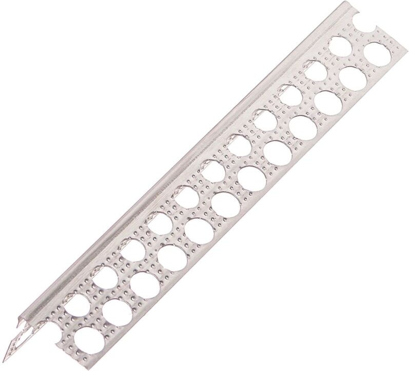 Protektor - 9079 Aluminium Kantenprofil für den Trockenbau Putzstärke 1 mm - 200cm, 50 St Silber Putzprofil, Putzlehre, ...