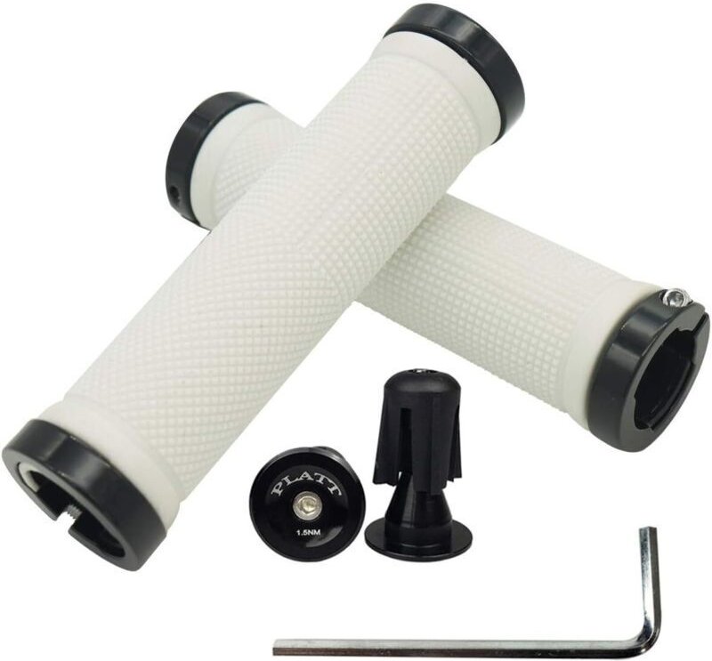 Komfortable, rutschfeste Fahrradgriffe aus Gummi mit Lenkerendkappen für BMX-/Mountainbikes