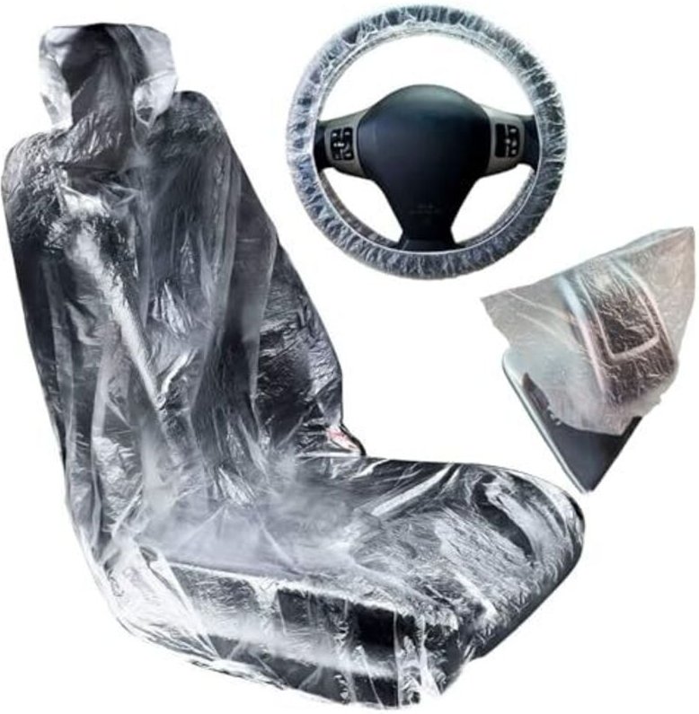 30 Stück Einweg-Autositzbezüge aus durchsichtigem Kunststoff, Einweg-Autositzbezüge, transparente Autositzbezüge, halten...