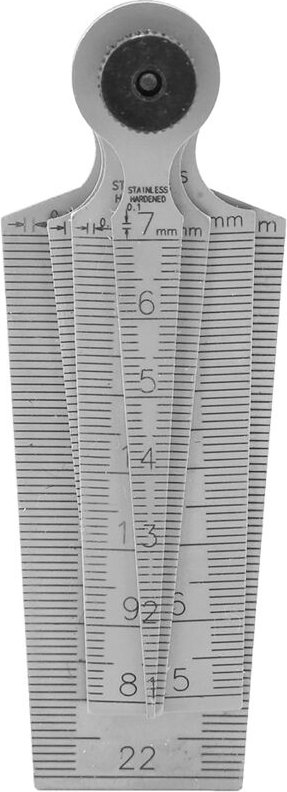 Eosnow Verjüngungsmesser, Fühlermetrik 1 29 mm Edelstahl -Designer -Ingenieure Lochgröße für die Messung der Lücke