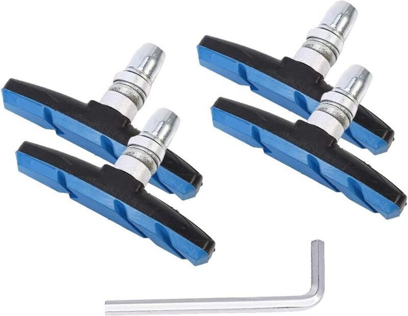 2 Paar 70-mm-V-Brake-Fahrradbremsbeläge, strapazierfähiges Gummi, geräuscharm, für Mountainbikes, Hybridräder und Citybi...