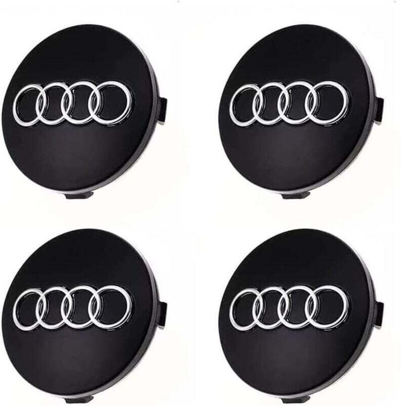 4-teilige Radnabenkappen für Audi, 60 mm ABS-Autozubehör