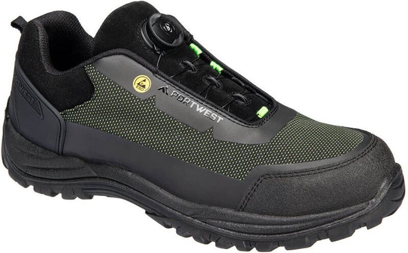 Girder Composite Mid S3s Esd Sr Fo Schuhe - 43 - Schwarz/Grün - Portwest