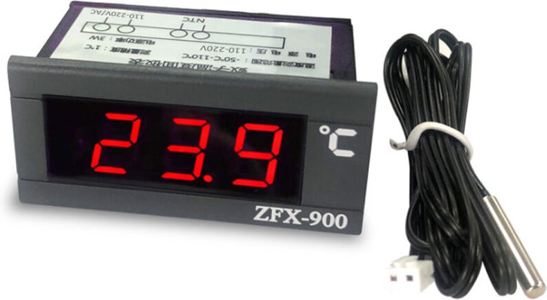 Ej.life - ZFX-900 Digitales LCD-Thermometer für Kühlschrank, Gefrierschrank, Aquarium, mit Sonde