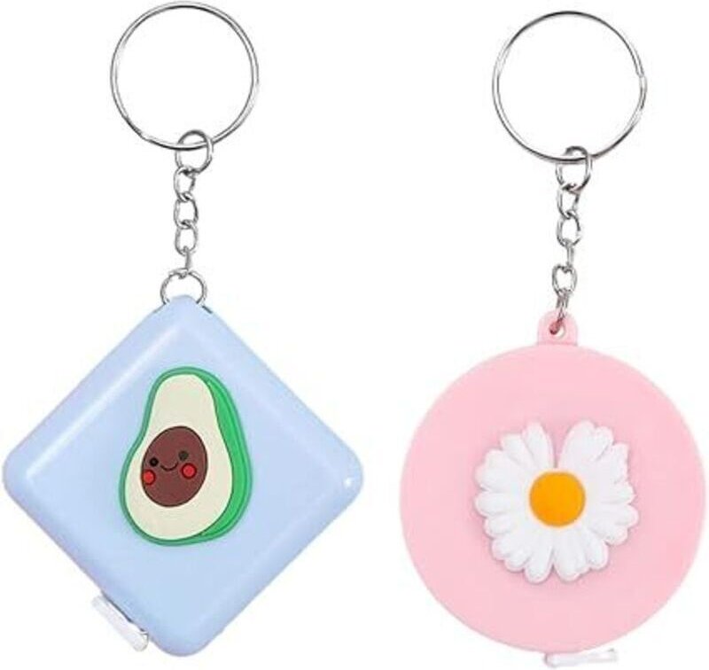 2-teiliges Nähmaßband, einziehbares Körpermaßband, weiches Material zum Nähen, 150 cm flexibles einziehbares Nähmaßband ...