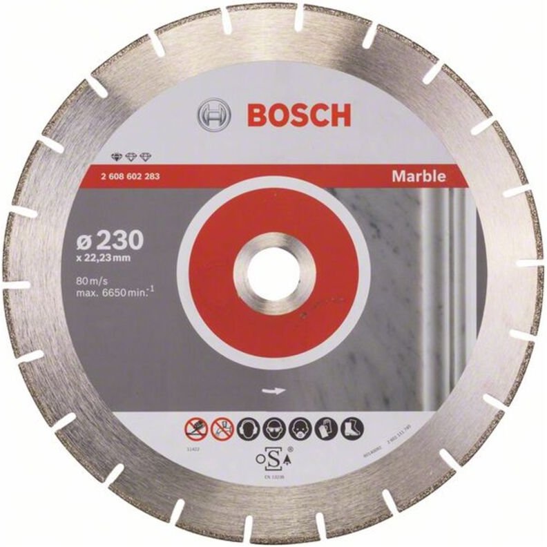Bosch - Diamanttrennscheibe Standard for Marble, 230 x 22,23 x 2,8 x 3 mm