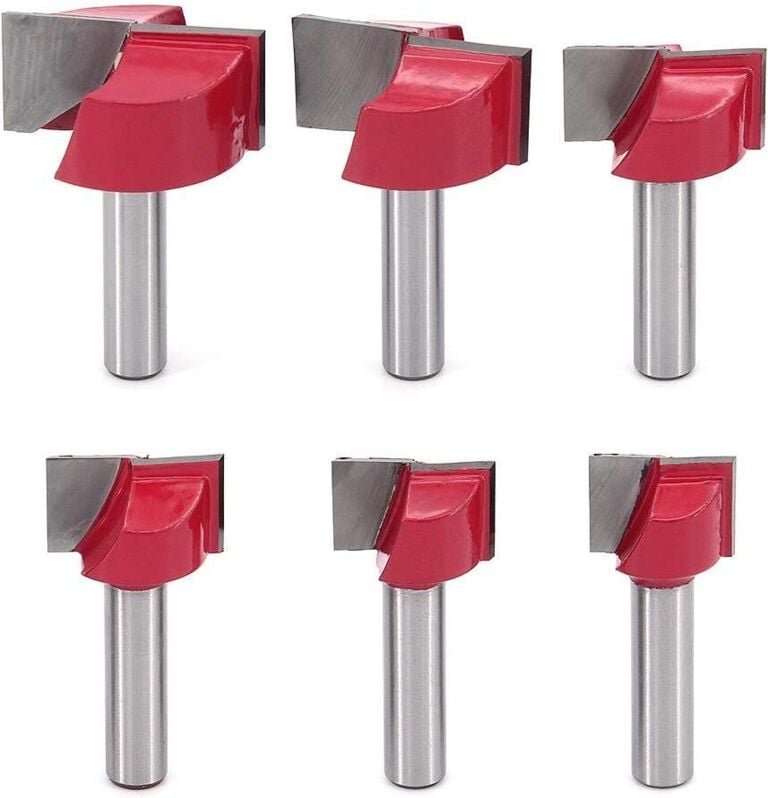 6-teiliges Nutfräser-Set für Holz – 8 mm Schaft – Fräsen für die Holzbearbeitung – Reinigen der Holzunterseite – verschi...