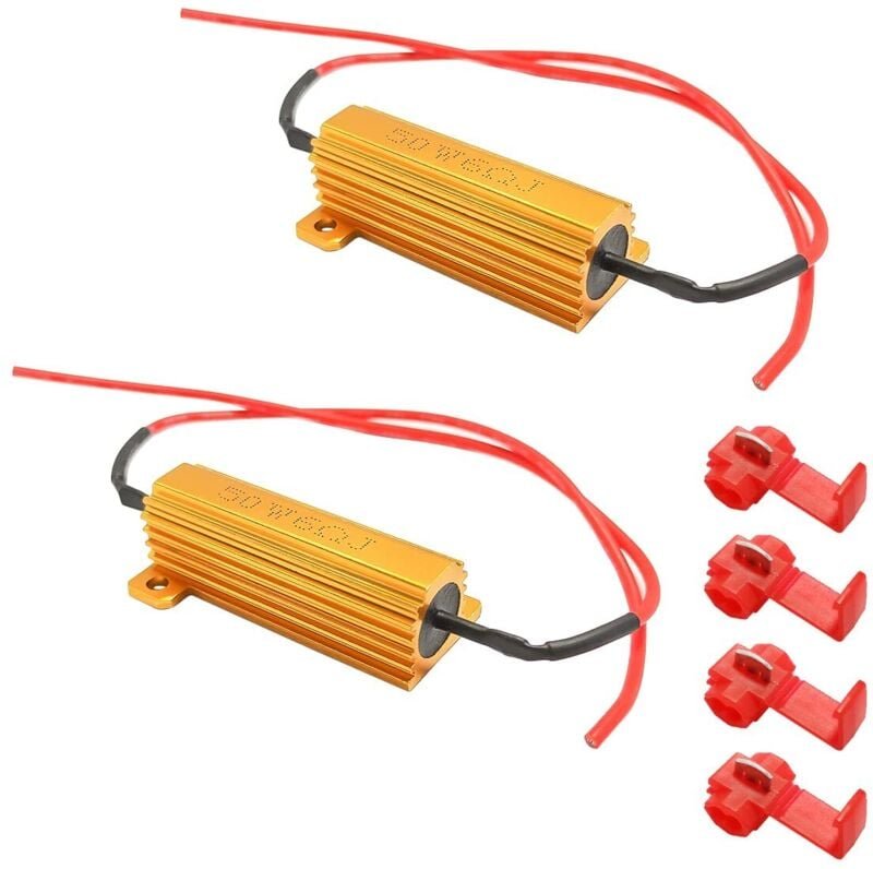 LED-Blinkerwiderstand, 50W 6Ohm LED-Lastwiderstände, Blinkerwiderstandsadapter zur Fehlerbehebung beim Blinken, Blinkerw...