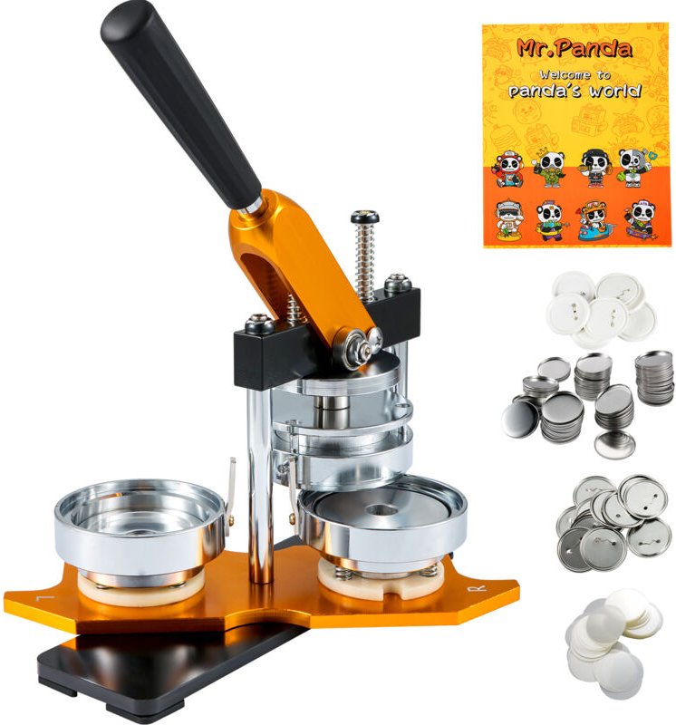 Mophorn 75-mm-Buttonmaschine, 3-Zoll-Anstecker-Pressset mit 100 kostenlosen Teilen
