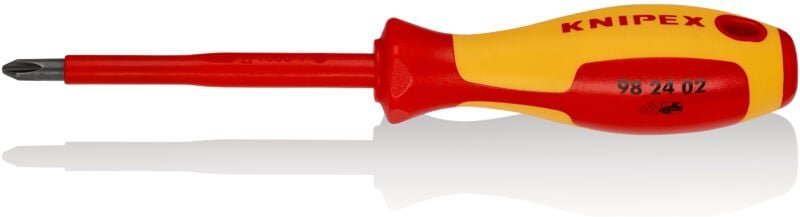 98 24 02 vde Kreuzschlitz-Schraubendreher ph 2 Klingenlänge: 100 mm din en 60900 - Knipex