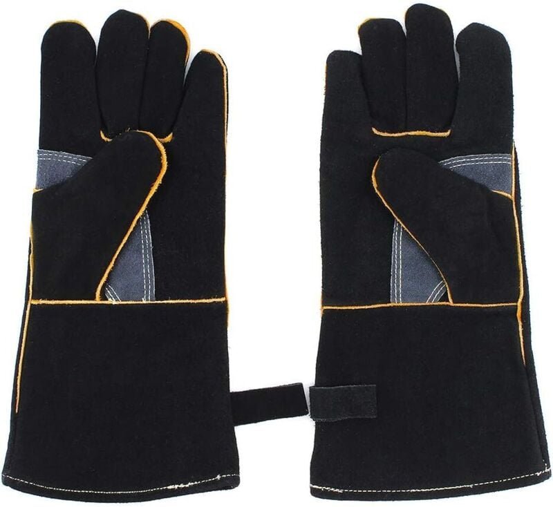 Csparkv - Hitze- und feuerbeständige Handschuhe, Schweißhandschuhe für Kamin, Herd, Ofen, Grill, Schweißen, Barbecue, To...