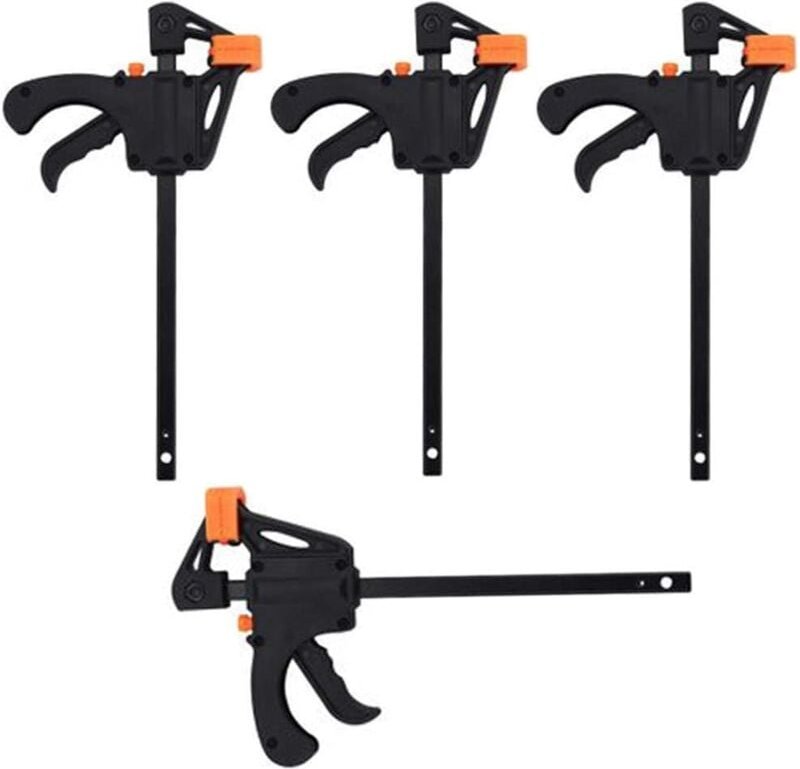 Crediri 4-teilige Gelenkklemmen, 4-Zoll-Ratschenstangenklemme, Schnellspann-Ratschenklemme, robuste Klemme aus Legierung...