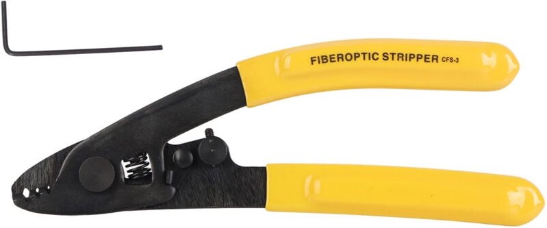 Tragbarer Glasfaser-Abisolierer, 125 μm 250 μm, Abisolierzange, 3-Loch-Glasfaser-Abisolierwerkzeug für Techniker und Ele...