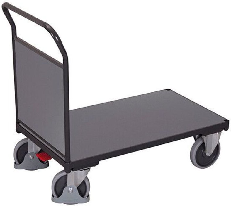 VARIOfit Stirnwandwagen mit Holzwand 880x500mm Anthrazitgrau RAL 7016