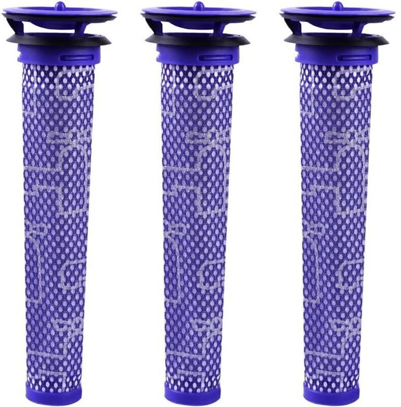 Filter für Dyson V8 V7 V6 DC62 Staubsauger DY-965661-01, Standard-Filter aus blauem Materialmix, 3er-Pack