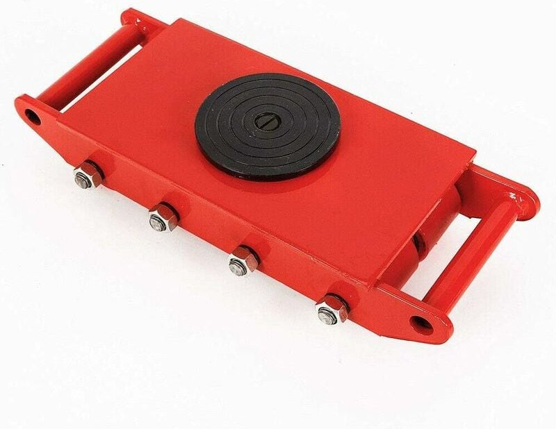 Senderpick - 12T Rot Transportfahrwerk Panzerrolle Schwerlastrollen Machinery Mover Roller