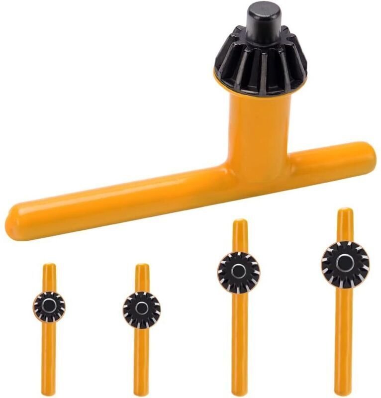 4-teiliges Bohrfutterschlüssel-Set, Bohrfutterschlüssel für elektrische Bohrmaschinen, Bohrfutterschlüssel mit Gummiober...