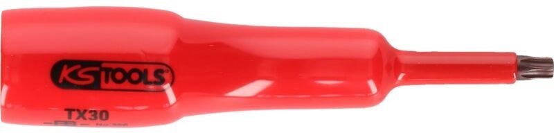KS-Tools 117.2453 1/2" Bit-Stecknuss mit Schutziso lierung für Torx-Schrauben, T60, lang