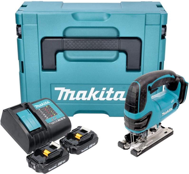 Makita DJV 180 SAXJ Akku Stichsäge 18 V 135 mm + 2x Akku 2,0 Ah + Ladegerät + Makpac