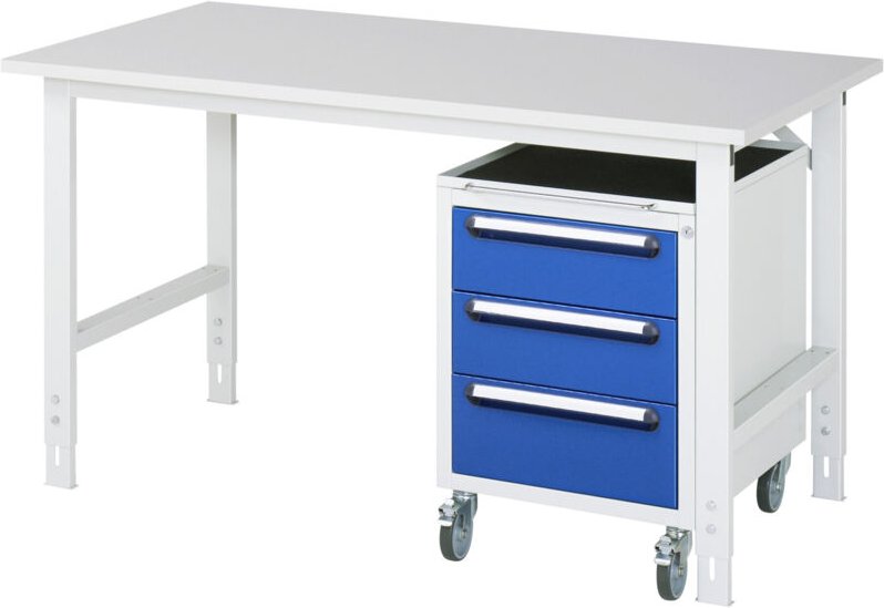 Rau Arbeitstisch Tom höhenverstellbar KM09, B1500xT800xH760-1080mm, M-Platte-22mm