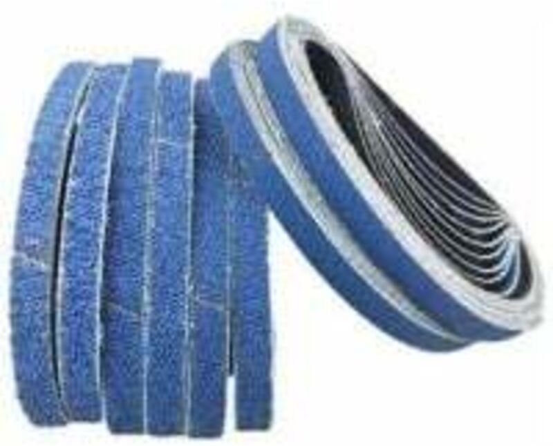 Zirkonkorund-Schleifbänder, 13 x 457 mm, Körnung 4 x 40/60/80/120 - Packung mit 16 Schleifbändern