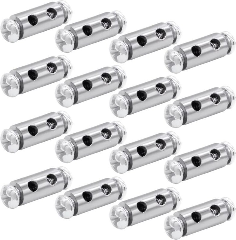 20 Stück Kabelklemmen mit Kappe, Stahlkabelklemmen, Edelstahlkabelklemmen, für doppelseitige Stahlseile, Edelstahl-Kabel...