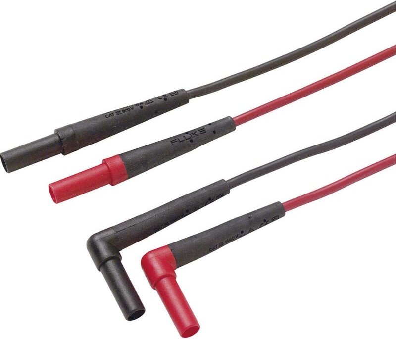 TL224 Sicherheits-Messleitungs-Set Lamellenstecker 4 mm Lamellenstecker 4 mm 1.50 m Schwarz, r - Fluke