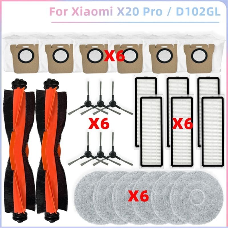 Für Roboter Vakuum X20 PRO Teile Wichtigsten Roller Seite Pinsel