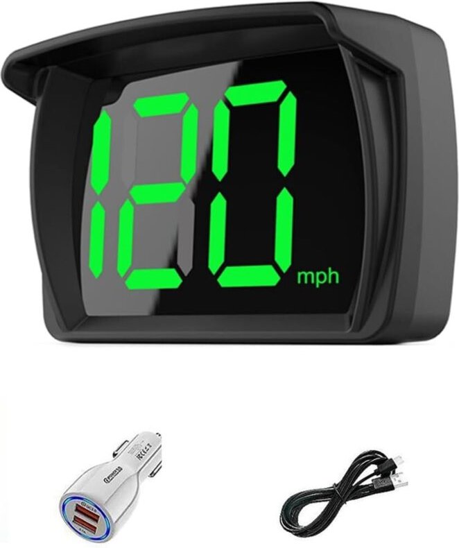 Head-Up-Display (HUD) mit GPS-Digitaltacho (MPH), großen LED-Ziffern, universell für Auto, LKW und Motorrad