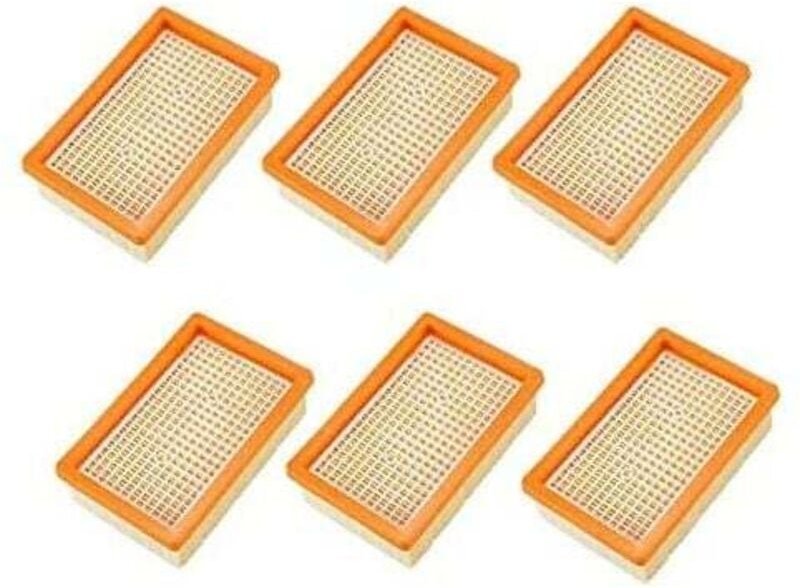 6er-Pack Filter für Kärcher Staubsauger MV4, MV5, MV6, WD4, WD5, WD6, Ersatzteile, Leberfilter