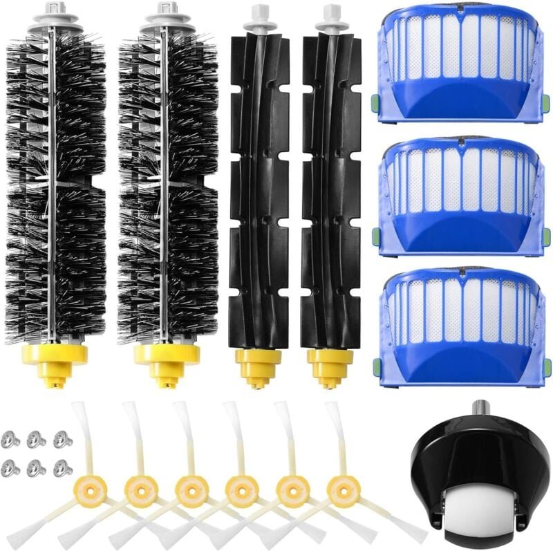 20-teiliges Staubsauger-Zubehör, kompatibel mit Filterseitenbürsten der Roomba 600-Serie 605 610 614 615 616 620 621 625...