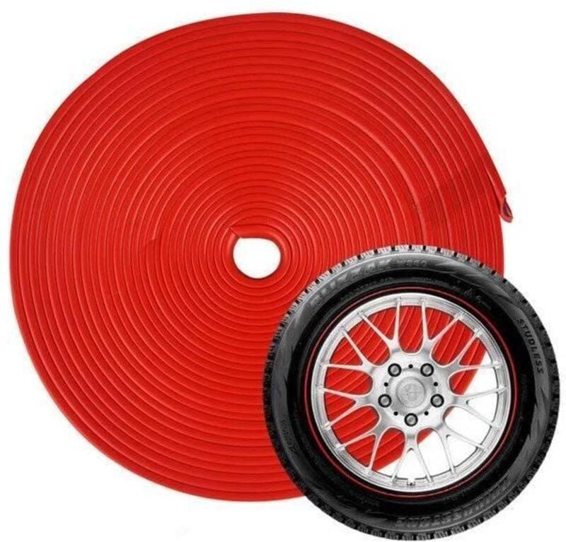 Felgenschutz aus Gummi, 8 m - Rot