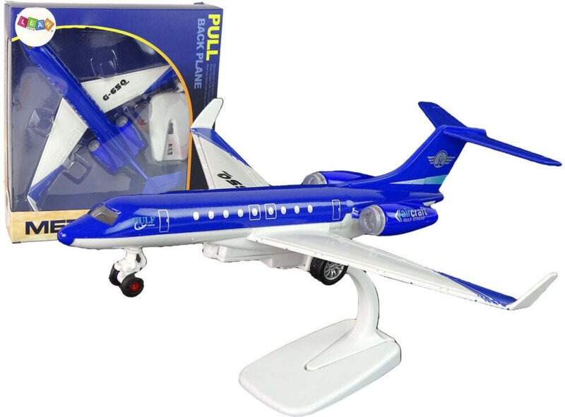 Blue g 650 model plane with lights sounds friction drive