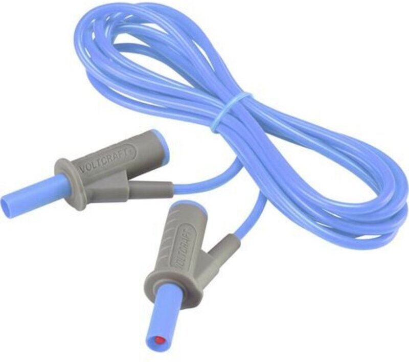 MSB-501 Sicherheits-Messleitung Lamellenstecker 4 mm Lamellenstecker 4 mm 2.00 m Blau 1 St - Voltcraft