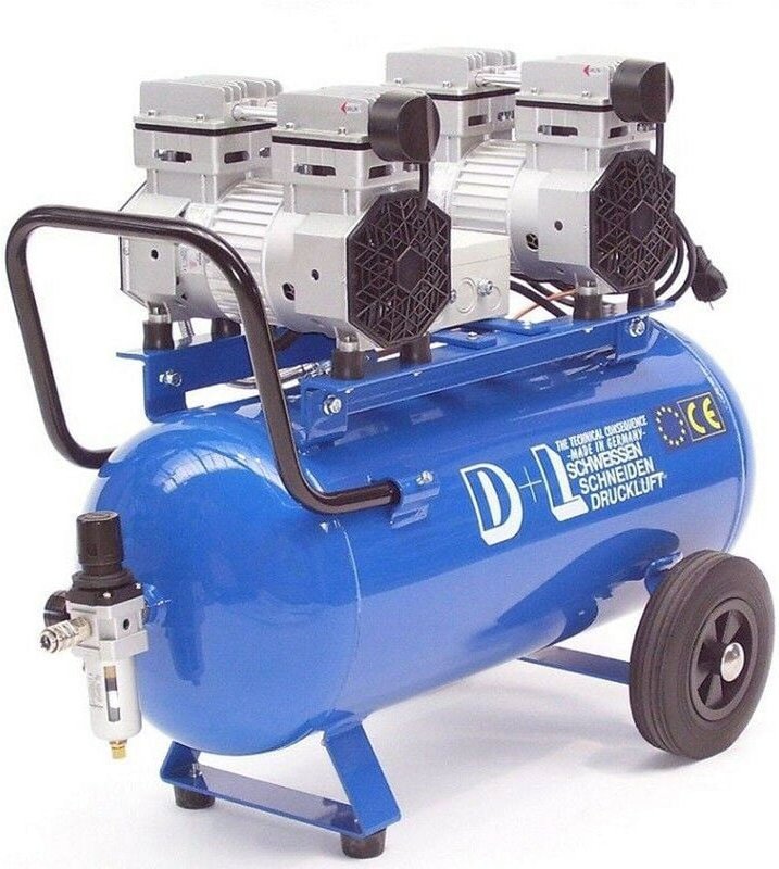 Apex - Flüster Kompressor Silent Leise V4 180/8/50W ölfrei incl. Filterdruckminderer