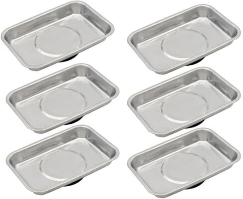 Magnetschale 6-tlg,Satz 95x65mm,Edelstahl Magnetische Werkzeugschale, Halten von Schrauben, Bohrer und Nägel, Hochleistu...