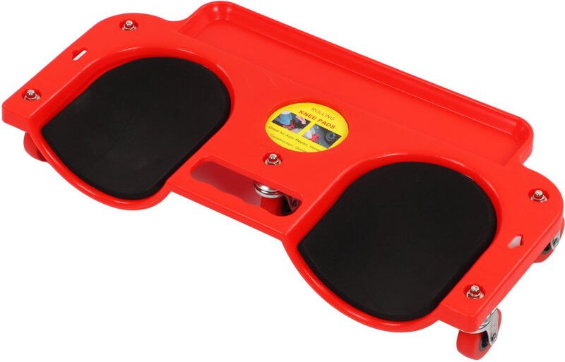 Akozon Rollwagen mit Kniepolstern, 5 Lenkrollen und Werkzeugablage für Schreiner, Mechaniker und Bodenleger.