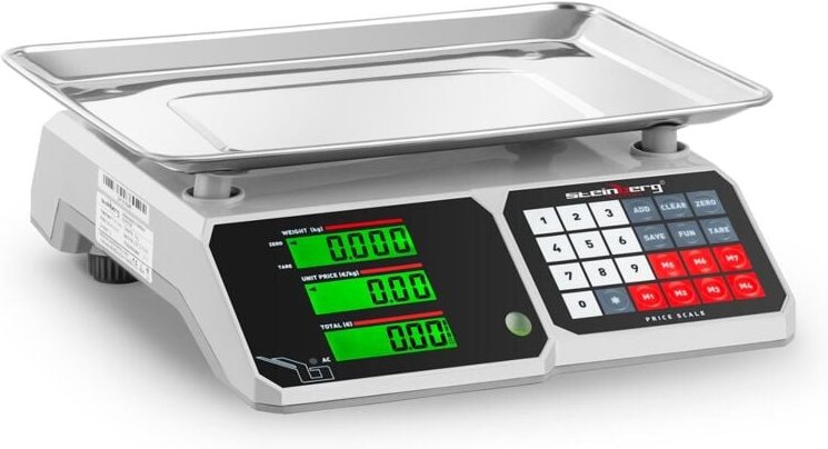 Steinberg Systems - Kontrollwaage lcd Profi Ladenwaage Preiswaage 30Kg 1G Marktwaage Tischwaage