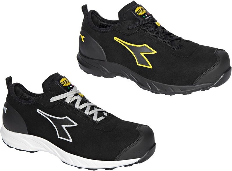 Diadora Fly Litebase Low S3 HRO SRC ESD flache Sicherheitsschuhe - 38 EU - Schwarze