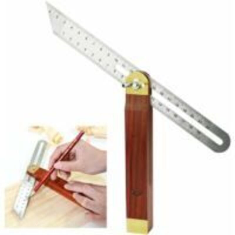 200 mm Edelstahl-Schiebewinkel für Holzbearbeitung mit 0-360 Grad Griff, robuster, doppelseitiger Winkel für Ingenieure,...