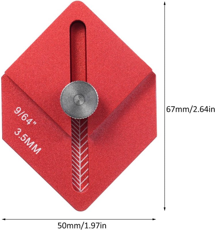 Messlineal für die Holzbearbeitung, Werkzeug zum Feinarbeiten bei Tischlerarbeiten, Multifunktionswerkzeug zum Messen un...