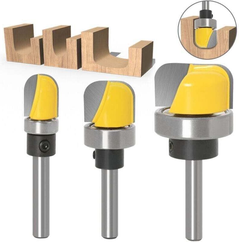 3-teiliges Rundfräser-Set für Holz, XU, 6-mm-Fräser, Hartmetallfräser, Holzbearbeitungswerkzeuge für die Holzverarbeitun...