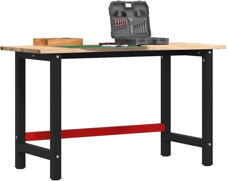 Werkbank 140x60x81,5 cm Massivholz Eiche - Vidaxl