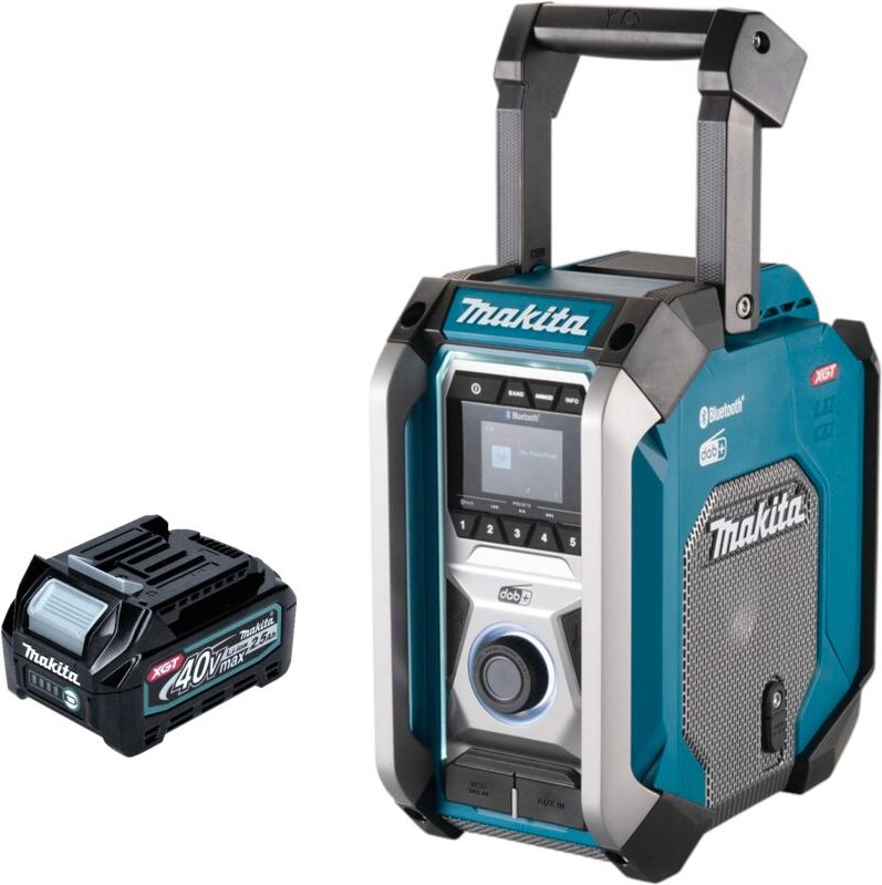 Makita MR 007 GD1 Akku Baustellenradio 12 - 40 V max. Bluetooth DAB+ USB + 1x Akku 2,5 Ah - ohne Ladegerät
