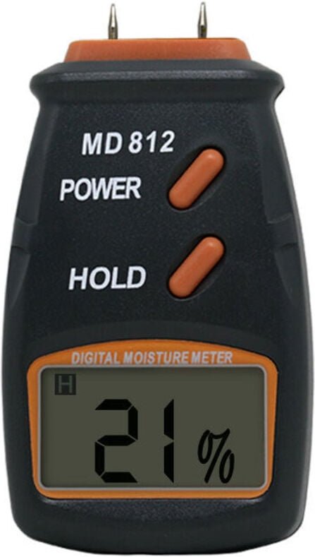 Feuchtigkeitstester, tragbares 2-Pin-Digital-Holzwand-Feuchtigkeitsmessgerät, HD-Digital-LCD-Display, Feuchtigkeitsdetek...