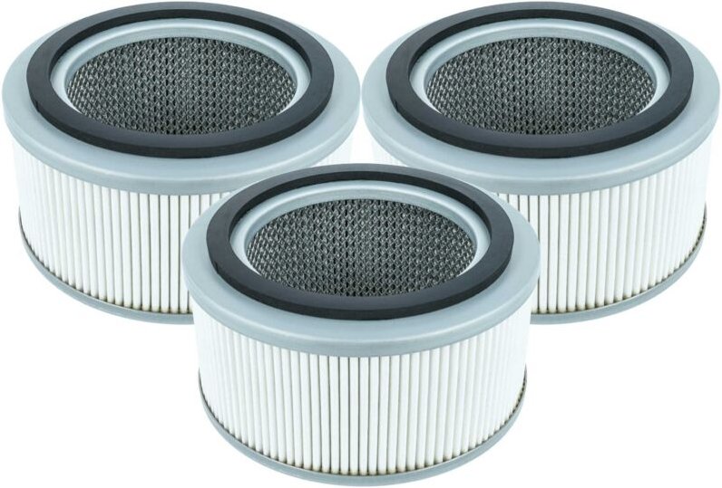 vhbw 3x Staubsaugerfilter Ersatz für Kärcher 6.414-634.0 für Staubsauger - HEPA-Filter Schwarz Grau Weiß