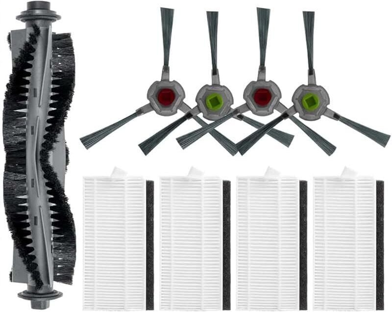 Set bestehend aus 9 Hauptseitenbürsten für den Saugroboter P20, 1 Hauptwalzenbürste, 4 HEPA-Filtern und 4 Seitenbürsten