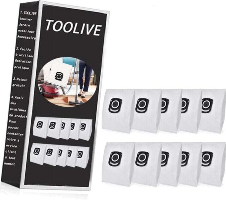 Packung mit 10 Staubsaugerbeuteln - Für Rowenta Hygiene + ZR200520 ZR200720, Für Silence Force Compact Power X-Trem Powe...