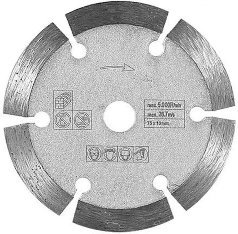 Vtizikl Lame de coupe en dolomite de 3 pouces, 75 x 1,2 x 10 mm, pour meuleuse d'angle, pour couper le carrelage, la cér...